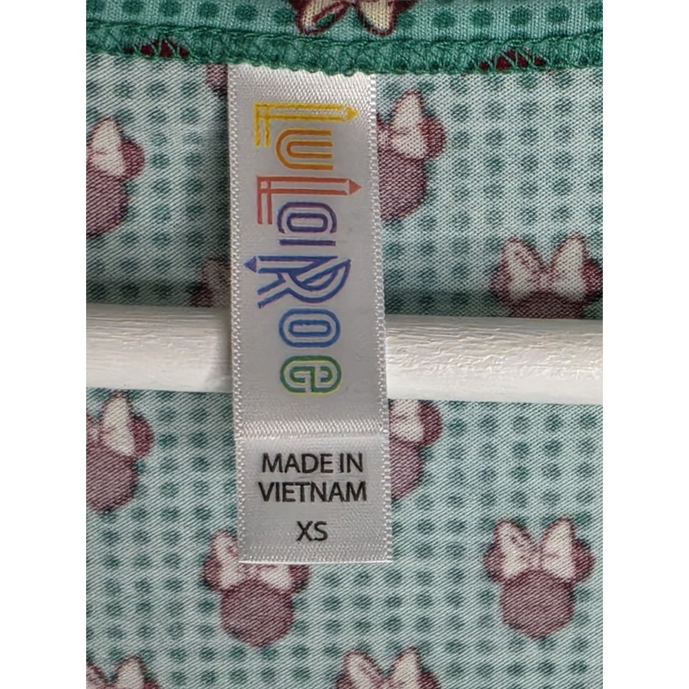 LuLaRoe Classic T DISNEY In Mint Green/Teal Minnie Mouse Polka Dot SZ: XSM NWT - Picture 5 of 7